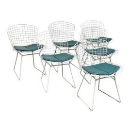 Harry Bertoia Side Chairs by Knoll, Set of Six