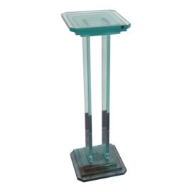 Vintage Post Modern Glass Column Pedestal Stand