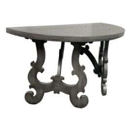 Late 19th Century Spanish Baroque Demi-Lune Console Table