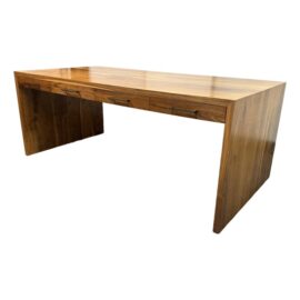 Custom Design Solid Walnut Desk With Four Drawers