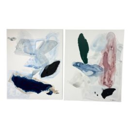 Kristen Giorgi Commissioned Diptych Original Paintings, Set of Two