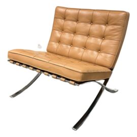 Circa 2003 Ludwig Mies Van Der Rohe for Knoll Studios Vintage Barcelona Chair. Original Price: $9,000