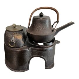 Antique Asian Cast Iron Medicine Brewing Hibachi