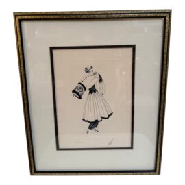 Circa 1975 Erté "Evening Creation" 1Limited Edition 59 of 175 Serigraph, Signed