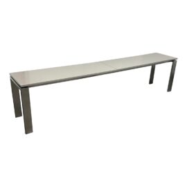 Contemporary Metal Frame Console With Stone Surface