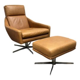 West Elm Austin Lounge Chair + Ottoman, Set. Original Price: $2,700