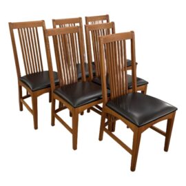 A. Sibau, Italy Cherry Dining Chairs, Set of Six. Original Price: $3,600