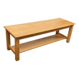 Custom 60" Wood Entryway Bench With Shelf