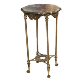 Antique French Marble Top Accent Table or Pedestal