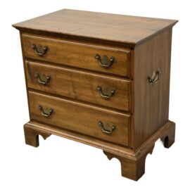 Ethan Allen 1776 Chairside Collection Three Drawer Bedside Table