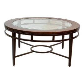 Contemporary Hand Hammered Copper + Glass Coffee Table