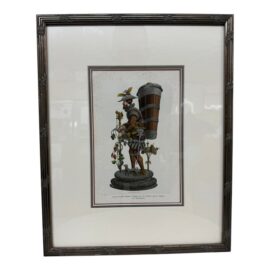 Artloft "Grape Picker, Flemish Table Ornament" Lithograph, Framed