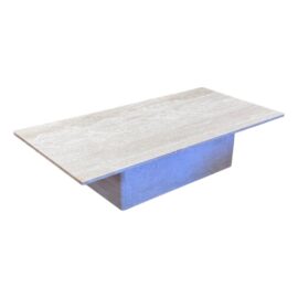 Custom Hand Made + Molded Travertine Coffee Table