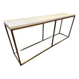 Van Thiels for Restoration Hardware Nicolas Marble + Brass Console. Original Price: $3,900