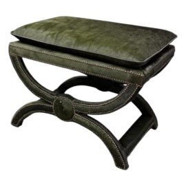 Louis XVI Style French Ponyhair Curules, Pair