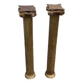 Antique Giltwood Pillars, Pair. Original: $4,100