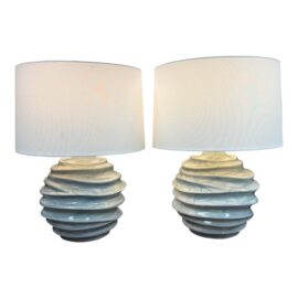 NEW Uttermost Waves Table Lamps, Pair. Original Price: $950