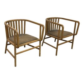 Four Hands Frisk Barrel Arm Chair, Pair. Original Price: $800