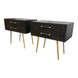 Made Good Alene Double Nightstands, Pair. Original Price: $8,000