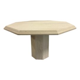 Late 20th Century Stone International Post Modern Travertine Octagonal Table