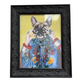Ivy McConnell Pop Art Giclee Print "Iris Apfel as a Dog", Framed