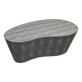 Made Goods Corbin Coffee Table in Cool Gray Faux Shagreen. Original Price: $4,300