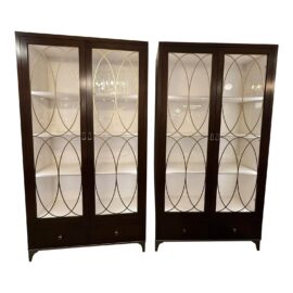 Ethan Allen Dorset Display Cabinets, a Pair. Original Price: $14,000