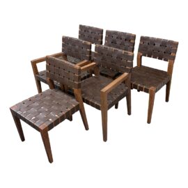 Restoration Hardware Vero Dining Chairs, Set of Six. Original Price: $10,570