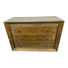 Antique Verre Eglomise Three Drawer Chest