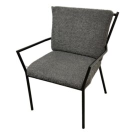 Contemporary Metal + Fabric Arm Chair