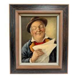 Vintage Hans Kerber Style Original Oil Painting, Framed