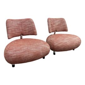 De Scheemaker for Leolux Pallone Lounge Chairs, Pair. Original Price: $7,000