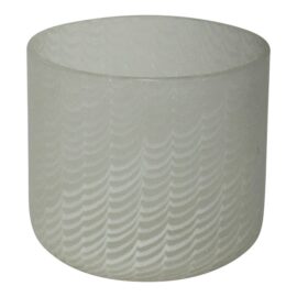 Italian White Latticino Art Glass Bowl. Original Price: $225