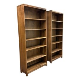 Gat Creek Oxford Walnut Bookcases, Pair. Original Price: $9,800