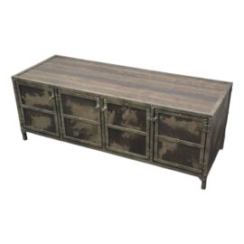Combine9 Custom Wood + Metal Industrial Media Console. Original Price: $2,000