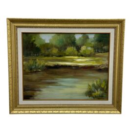 Ann Arnold Custom Framed Oil Painting of Landscape