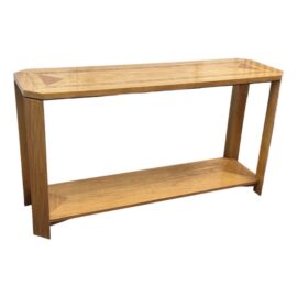 Baker Furniture Console Table With Inlaid Surface Design
