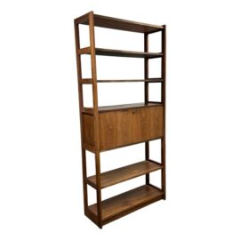 Mid 20th Century Modern Free Standing Divider/Book Case + Secretary