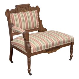 Victorian Eastlake Style Gossip Bench