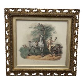 Carle Vernet "Le Repos Du Chasseur" Art Print, Framed