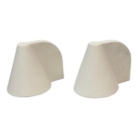 Mariza Galani Esoteric Granular Stoneware Sconces, Pair. Original Price: $850