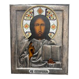 Orthodox Silver Overlaid "Ruler of All" Pantocrator