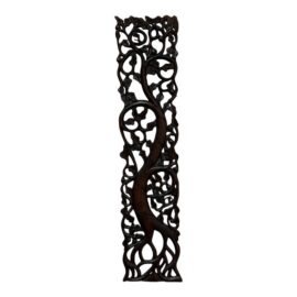 Indonesian Tanami Carved Tree of Life in Dark Wood