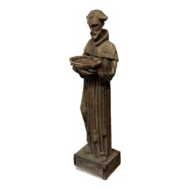 Vintage St. Francis of Assisi Wood Sculpture