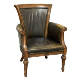 Butler Specialty Wood + Leather Arm Chair. Original Price: $800