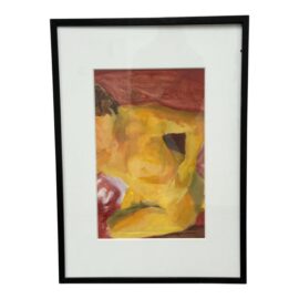 Modern Abstract Nude Painting, Framed