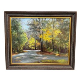 Mid 20th Century Rita Yost Original Landscape Painting, Signed