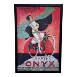 Circa 1925 Fritayre "Onyx Bicycles" Advertising Poster, Framed
