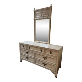 Dixie Furniture Shangri-La Chinoiserie Seven Drawer Dresser + Mirror