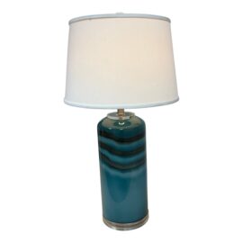 Oceanic Blue Tall Table Lamp